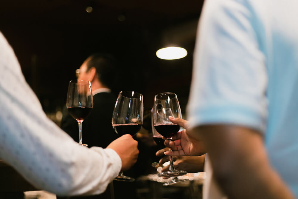 corporate tasting scene